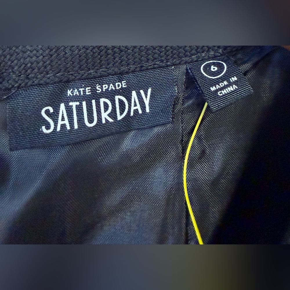 Kate Spade Saturday Sleeveless Peplum Dress Black Size 6 NWT - Picture 5 of 7